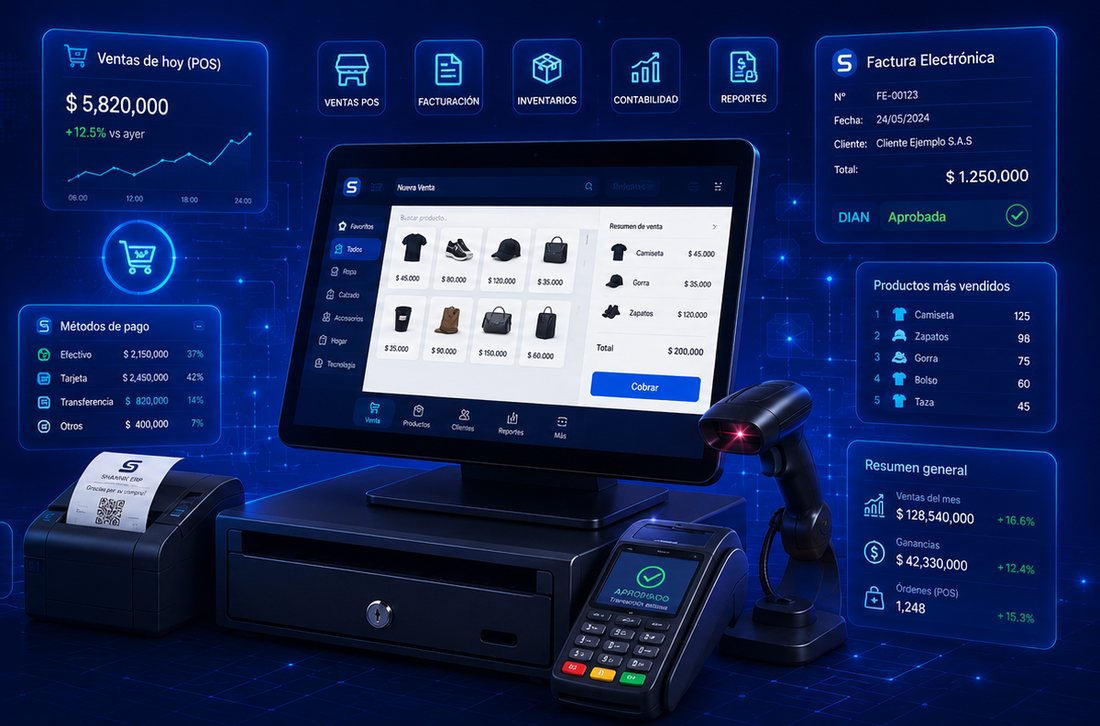 Vextrai ERP: punto de venta, facturación electrónica y reportes